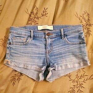 Low rise jean shorts